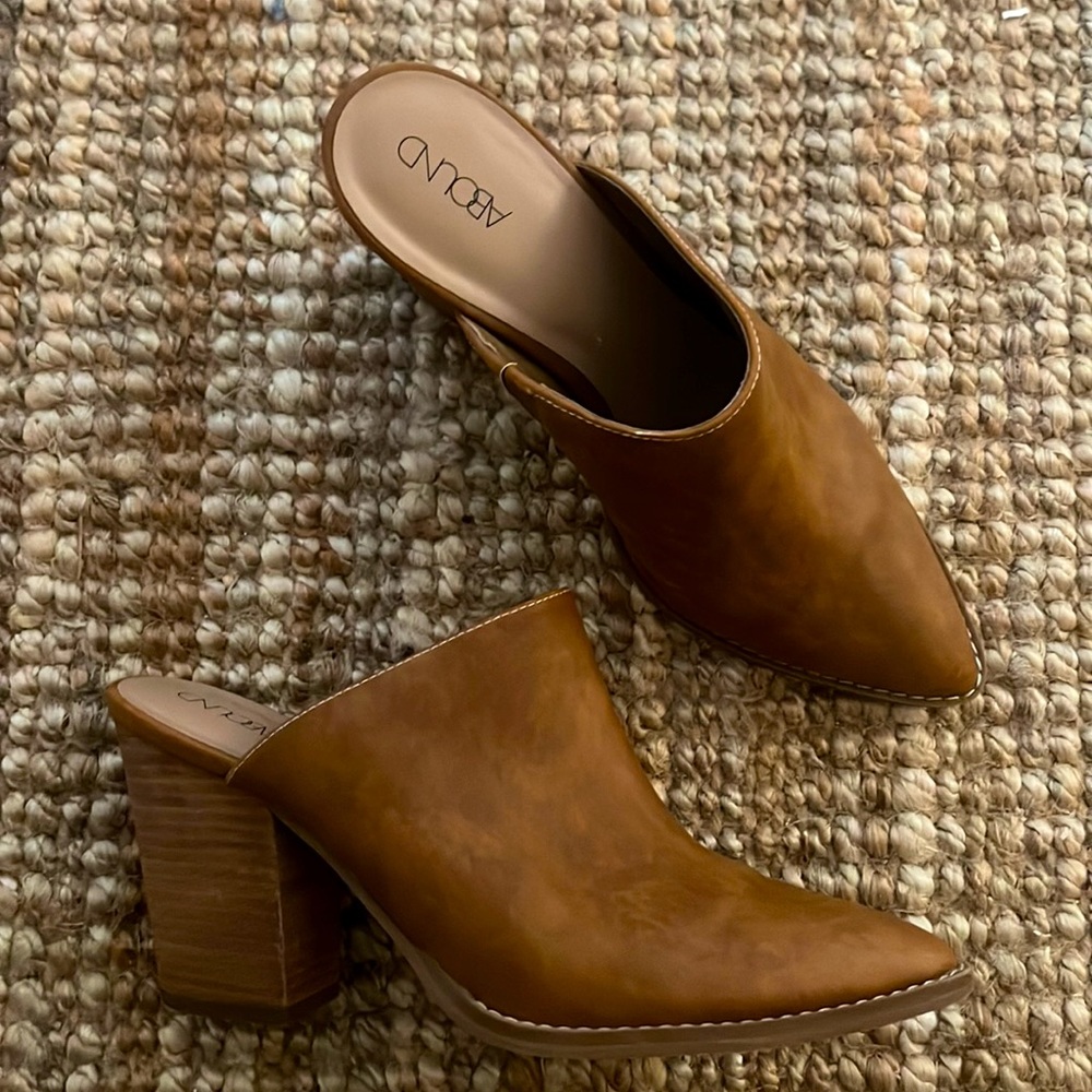 Vegan leather heels